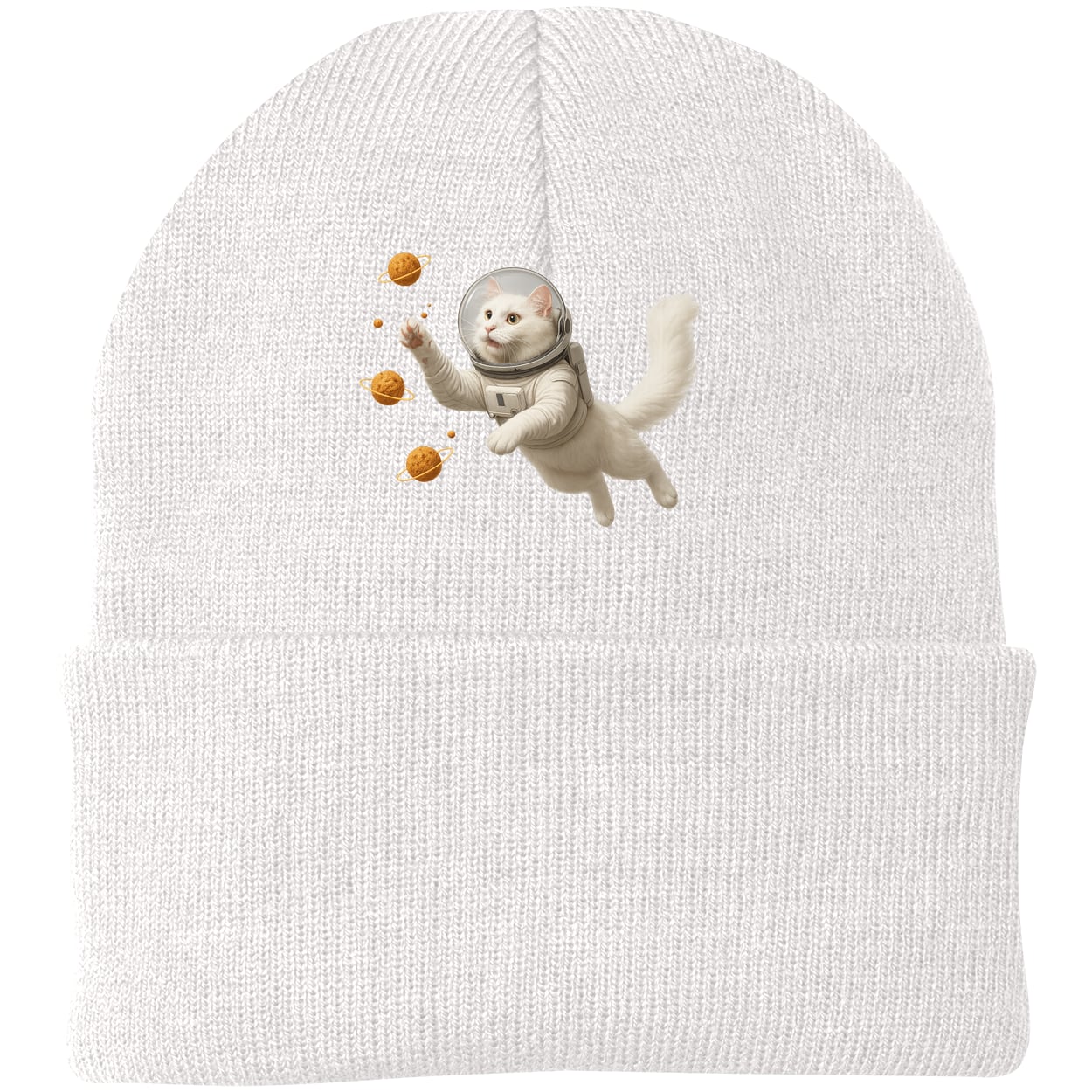 CP90 Port & Company Knit Beanie - White