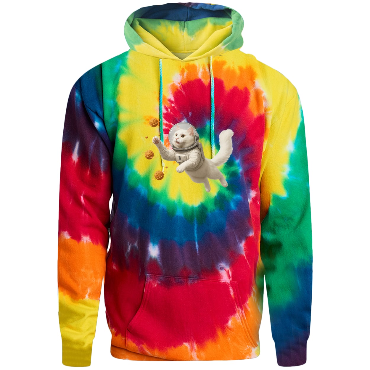 PC146 Port & Company Adult Tie-Dye Pullover Hoodie - Rainbow