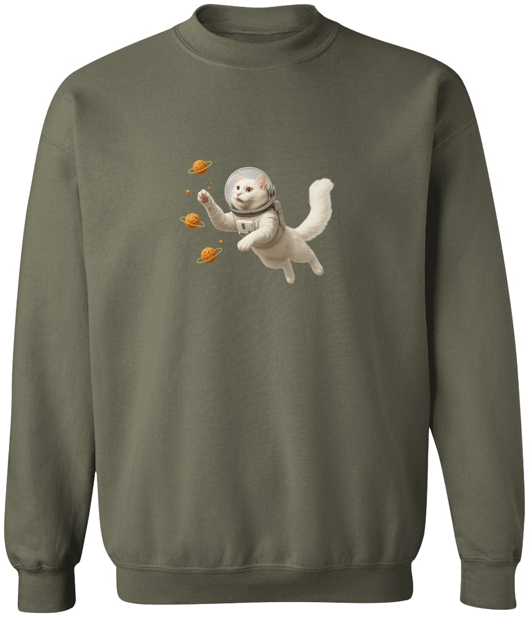 G180 Gildan Crewneck Pullover Sweatshirt - Military Green