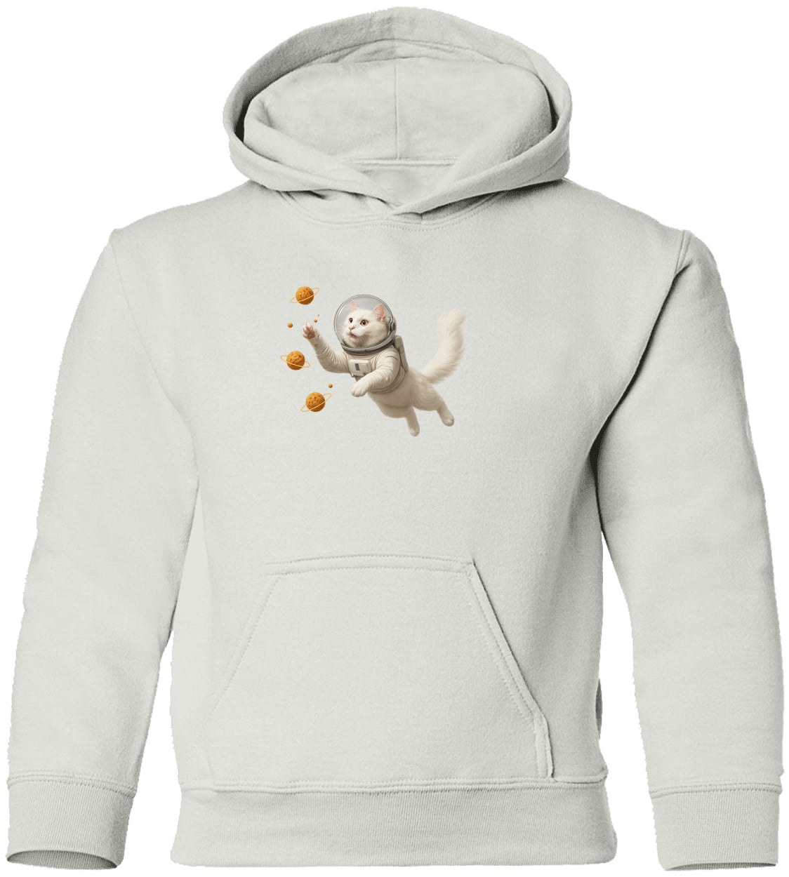 G185B Gildan Youth Pullover Hoodie - White