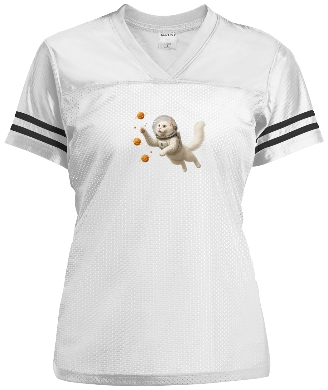 LST307 Sport-Tek Ladies' Replica Jersey - White/Black