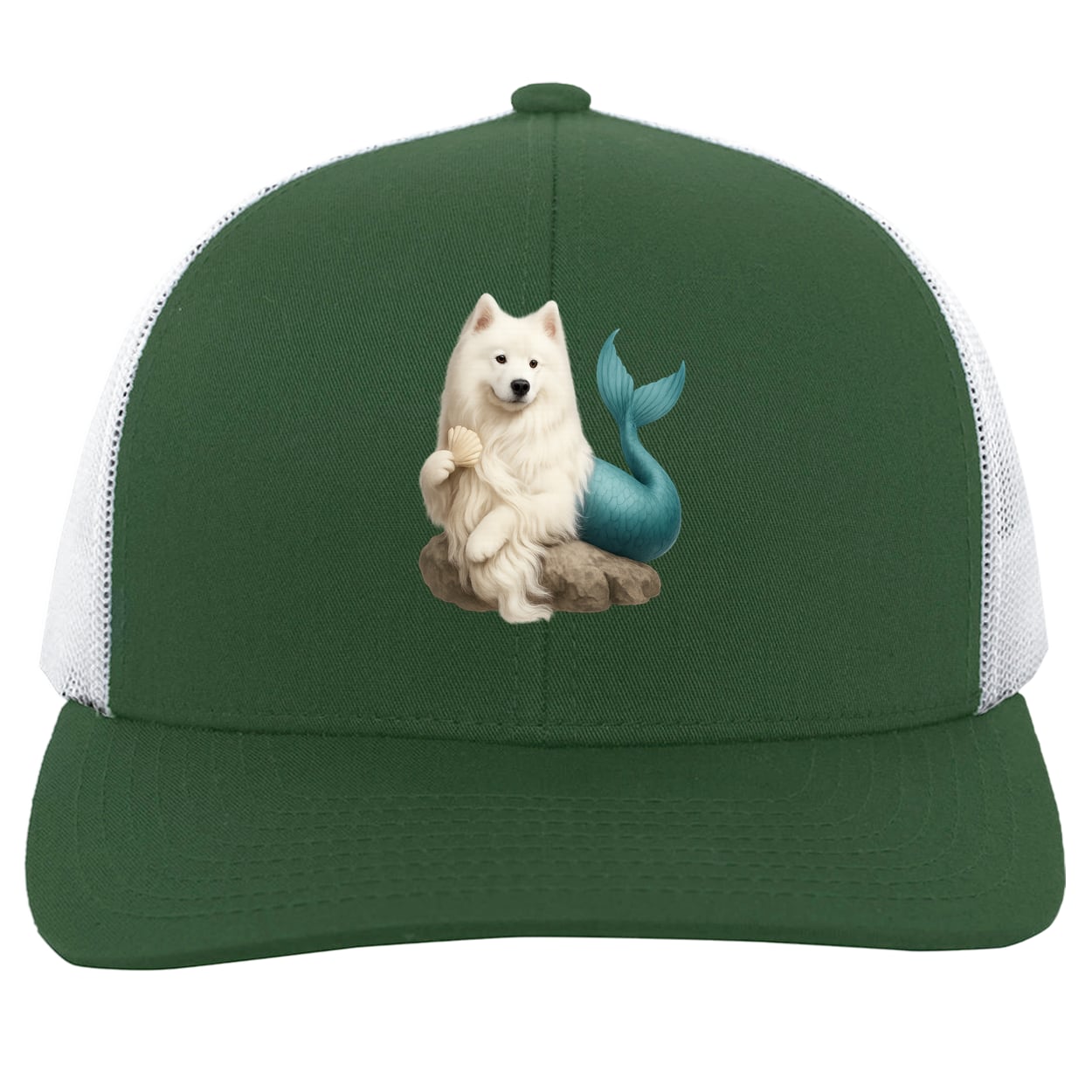 104C Trucker Snap Back - Dark Green/White
