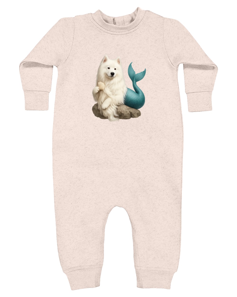 4447 Rabbit Skins Infant Fleece One-Piece Bodysuit - Natural Heather