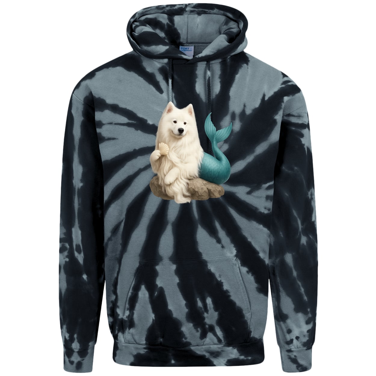 PC146 Port & Company Adult Tie-Dye Pullover Hoodie - Black