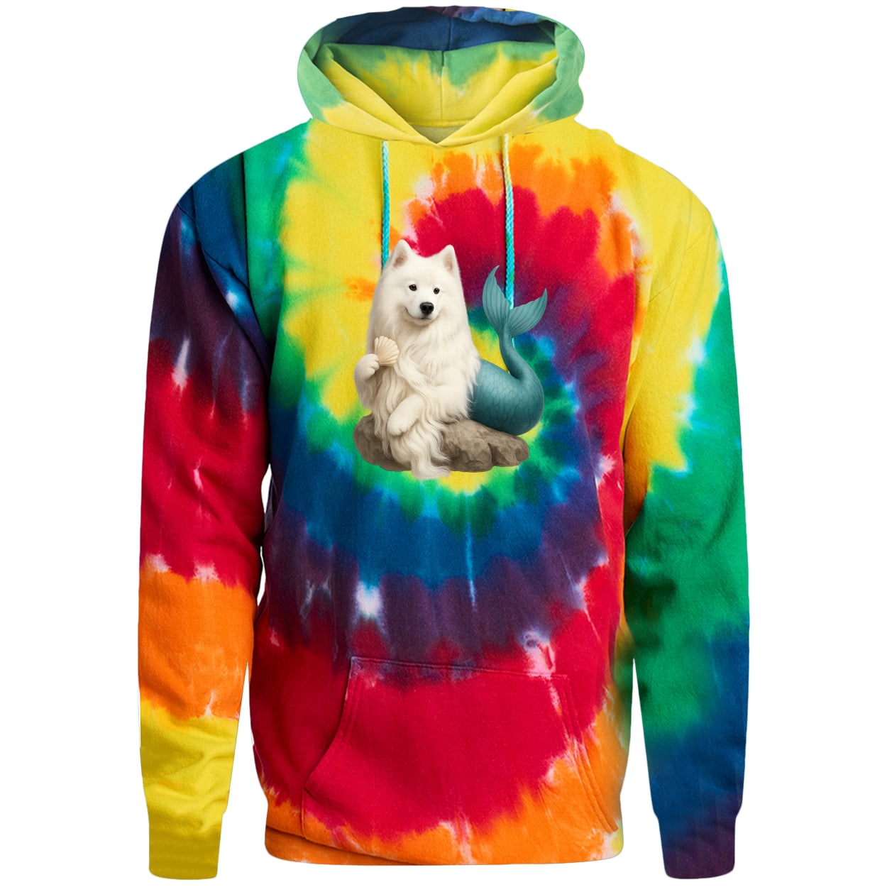 PC146 Port & Company Adult Tie-Dye Pullover Hoodie - Rainbow