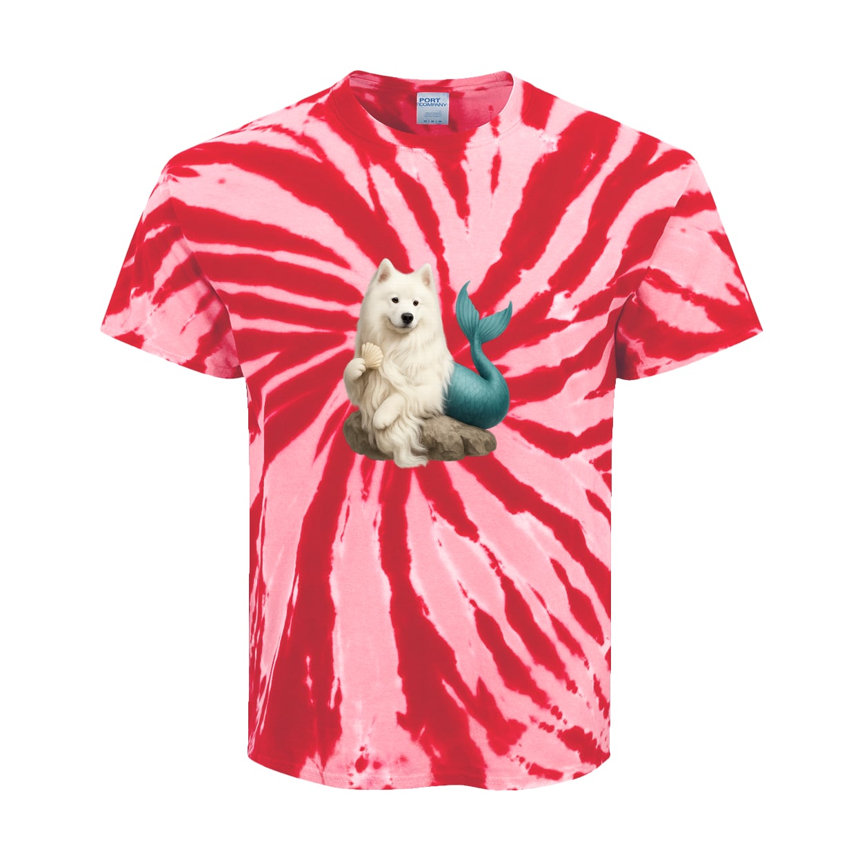 PC147Y Port & Company Kids Tie-Dye Tee - Red
