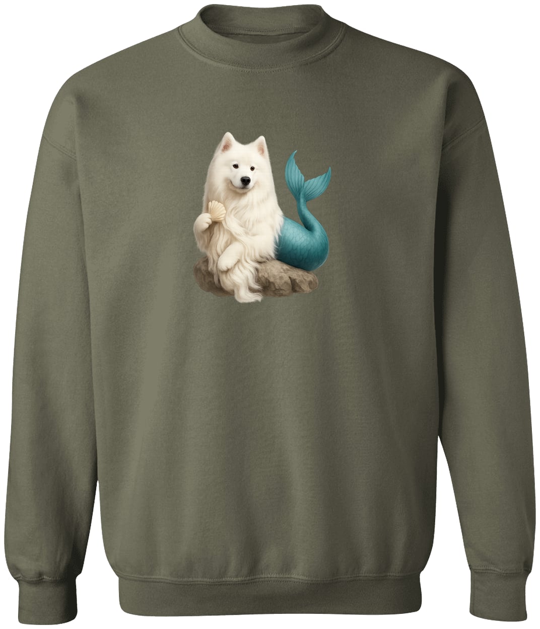 G180 Gildan Crewneck Pullover Sweatshirt - Military Green