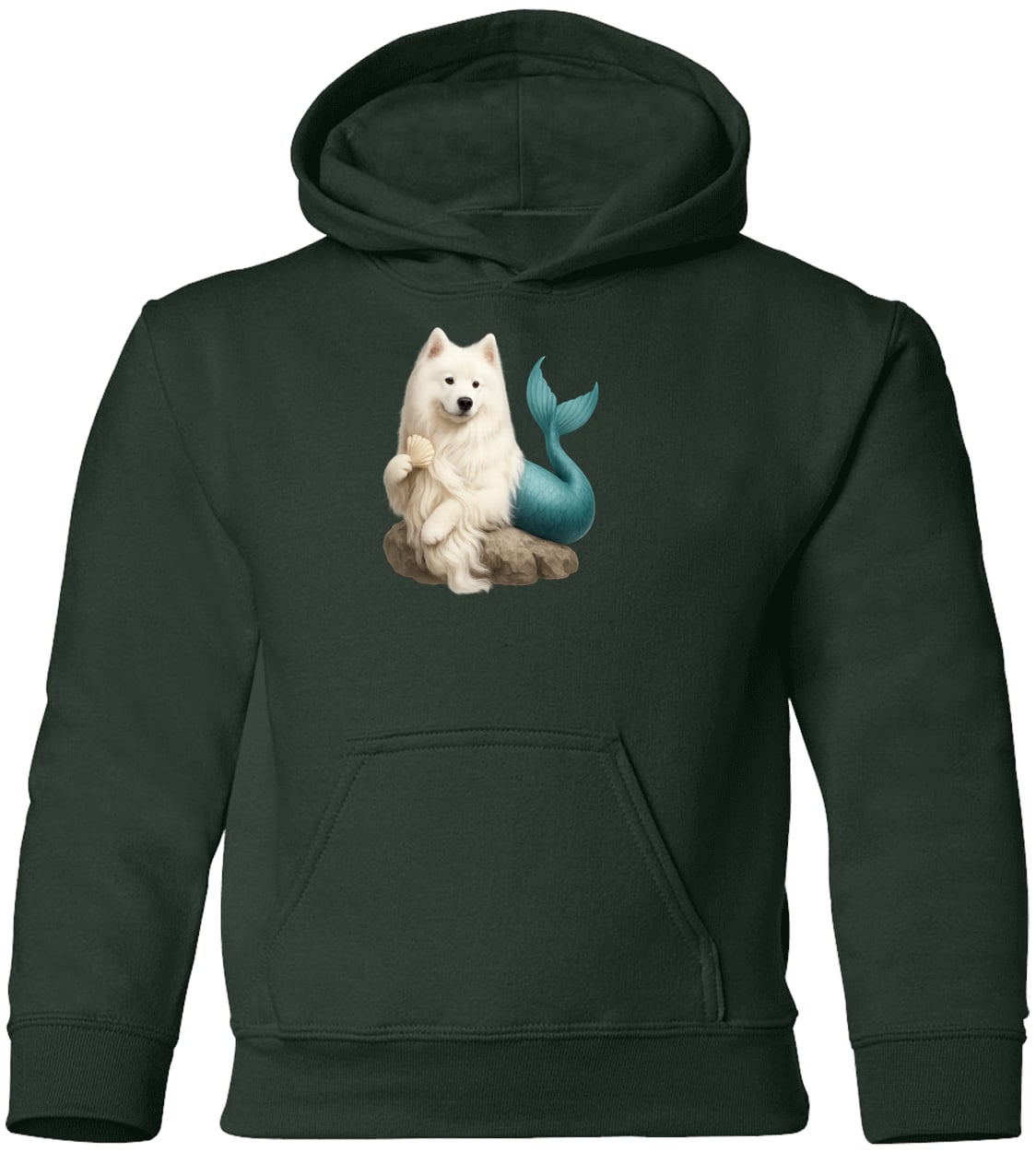 G185B Gildan Youth Pullover Hoodie - Forest Green