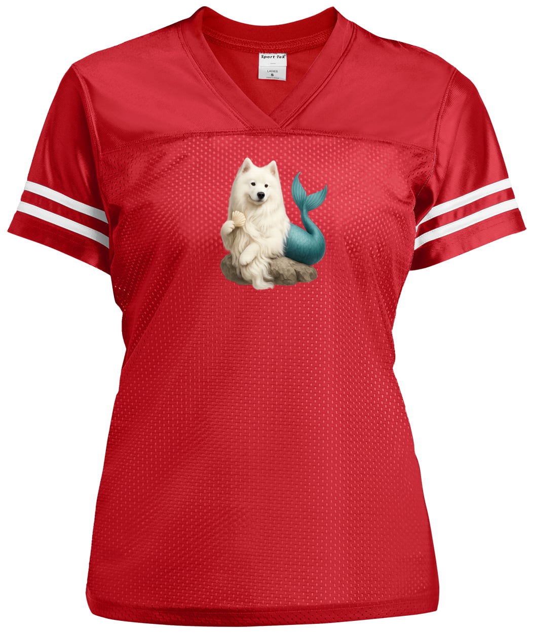 LST307 Sport-Tek Ladies' Replica Jersey - True Red/White