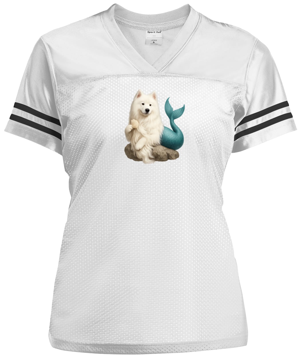 LST307 Sport-Tek Ladies' Replica Jersey - White/Black