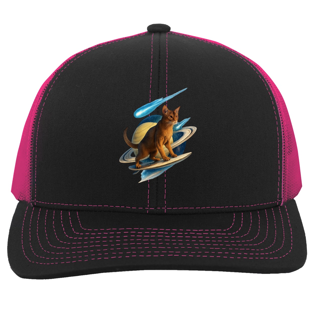 104C Trucker Snap Back - Black/Pink
