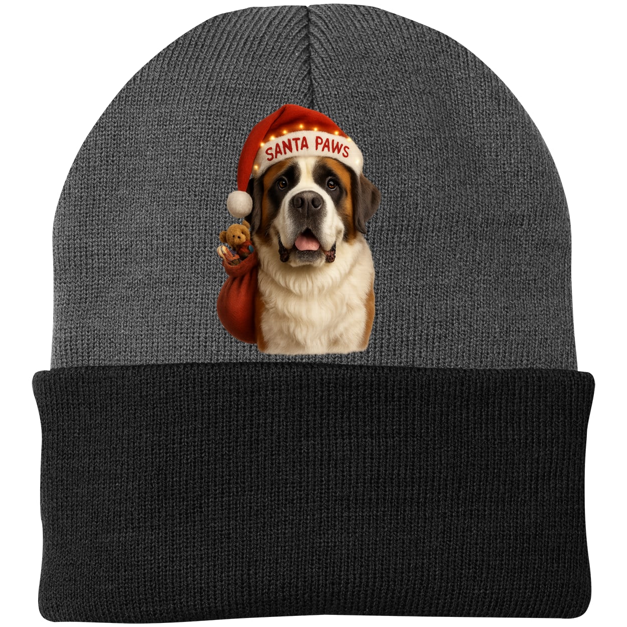 CP90 Port & Company Knit Beanie - Athletic Oxford/Black