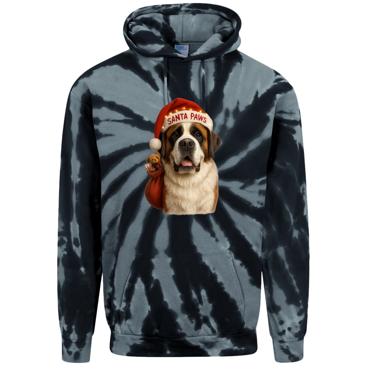 PC146 Port & Company Adult Tie-Dye Pullover Hoodie - Black