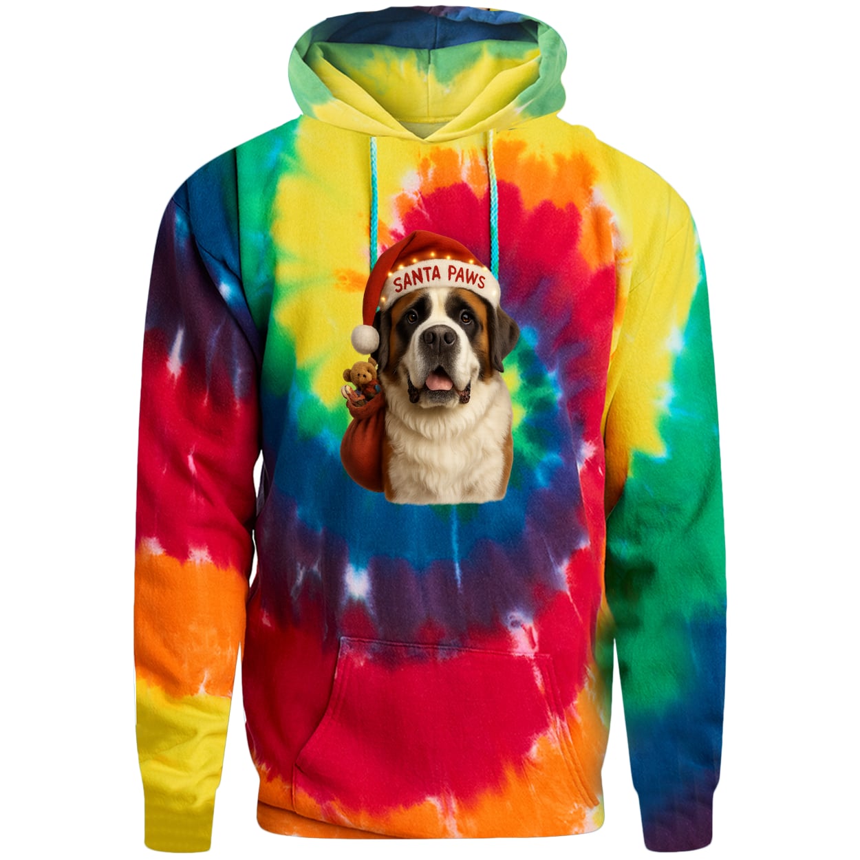 PC146 Port & Company Adult Tie-Dye Pullover Hoodie - Rainbow