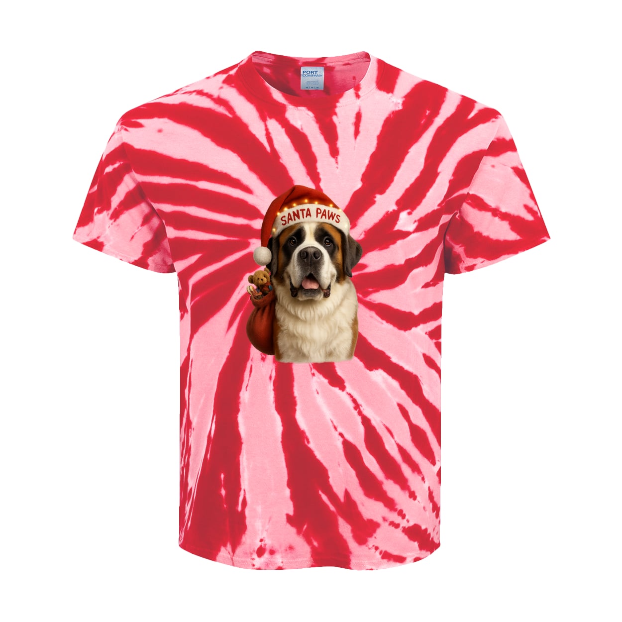 PC147Y Port & Company Kids Tie-Dye Tee - Red