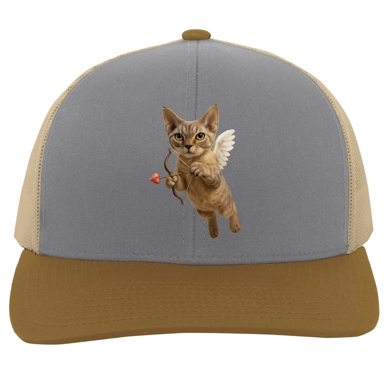 104C Trucker Snap Back - Heather/Beige/Amber