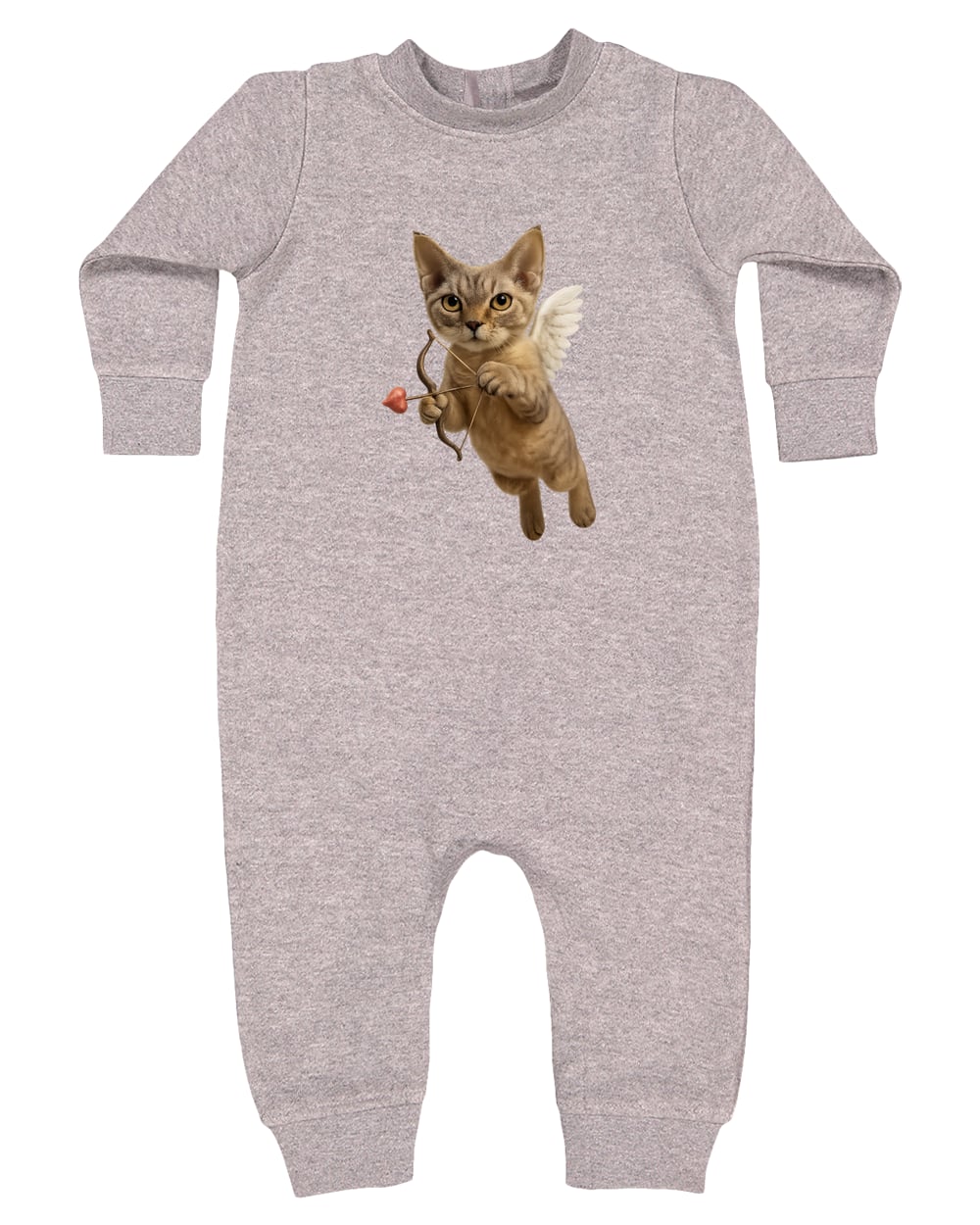 4447 Rabbit Skins Infant Fleece One-Piece Bodysuit - Heather Grey