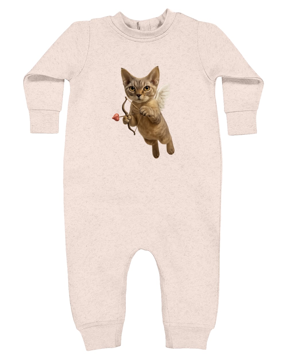 4447 Rabbit Skins Infant Fleece One-Piece Bodysuit - Natural Heather