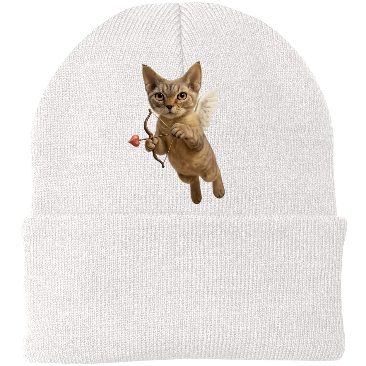 CP90 Port & Company Knit Beanie - White