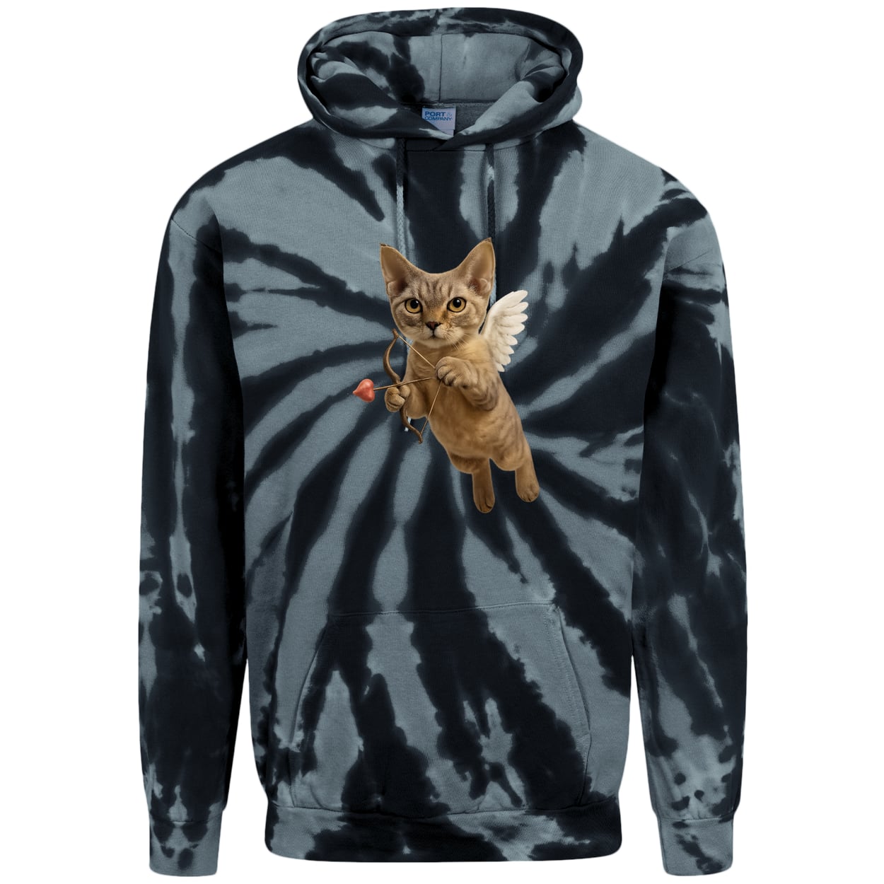 PC146 Port & Company Adult Tie-Dye Pullover Hoodie - Black