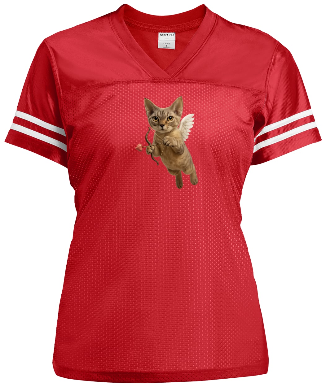 LST307 Sport-Tek Ladies' Replica Jersey - True Red/White