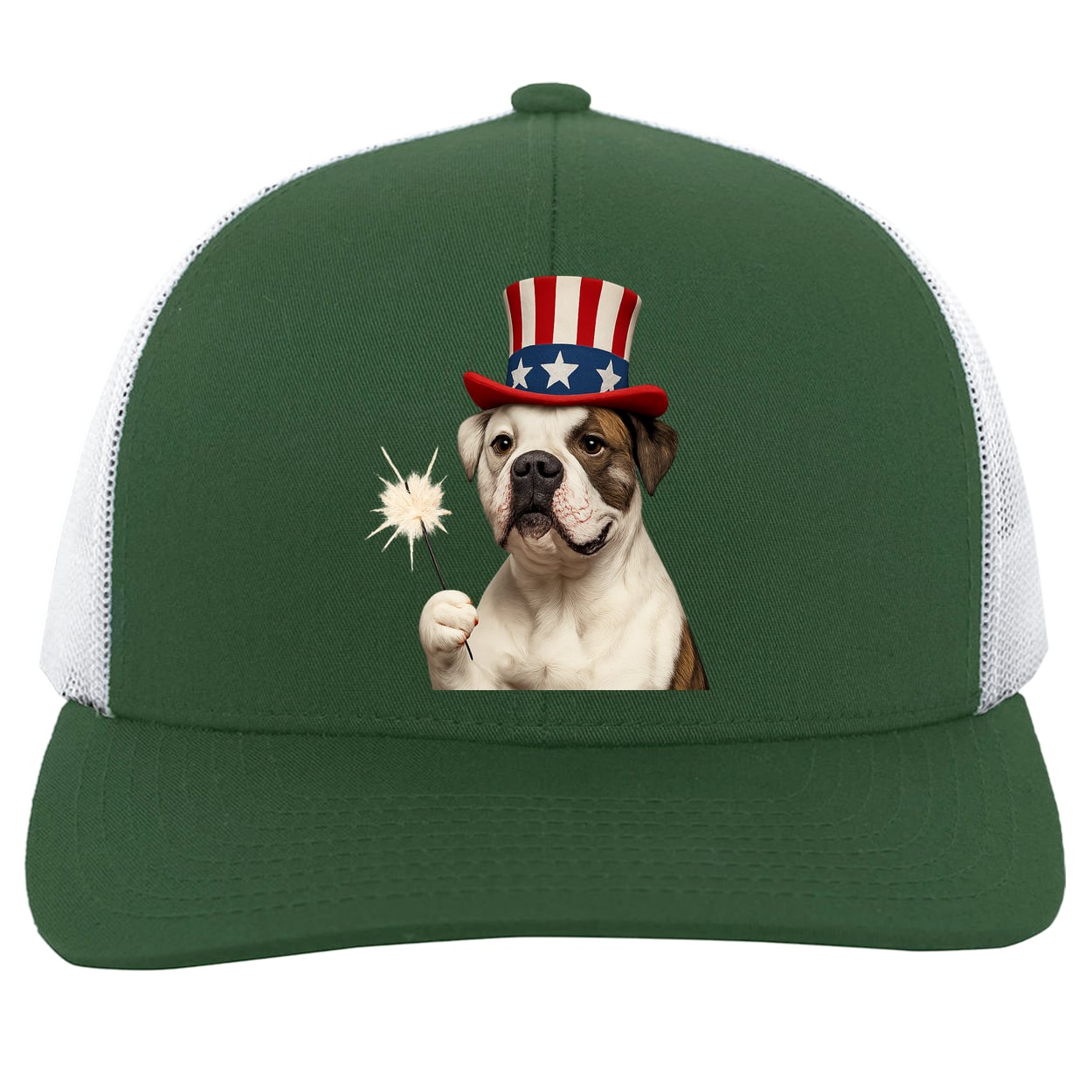 104C Trucker Snap Back - Dark Green/White