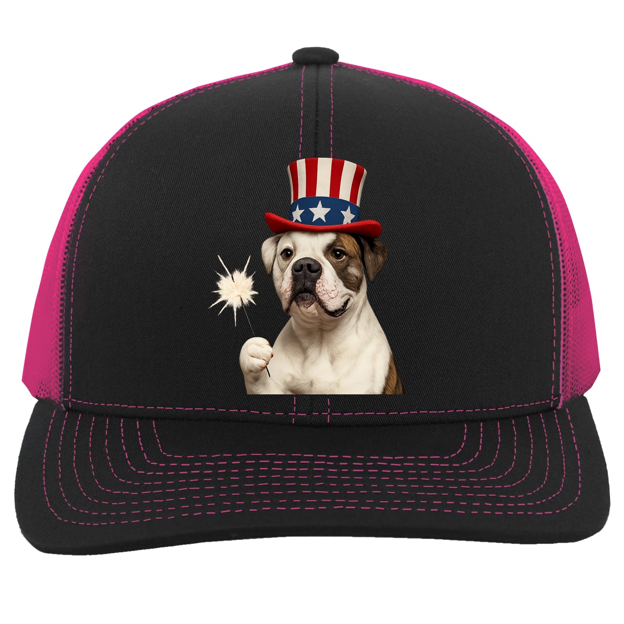 104C Trucker Snap Back - Black/Pink