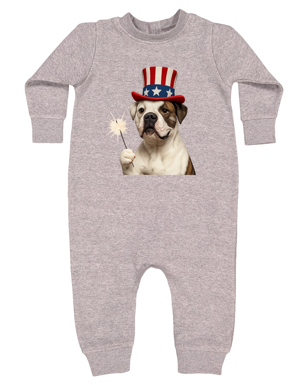 4447 Rabbit Skins Infant Fleece One-Piece Bodysuit - Heather Grey