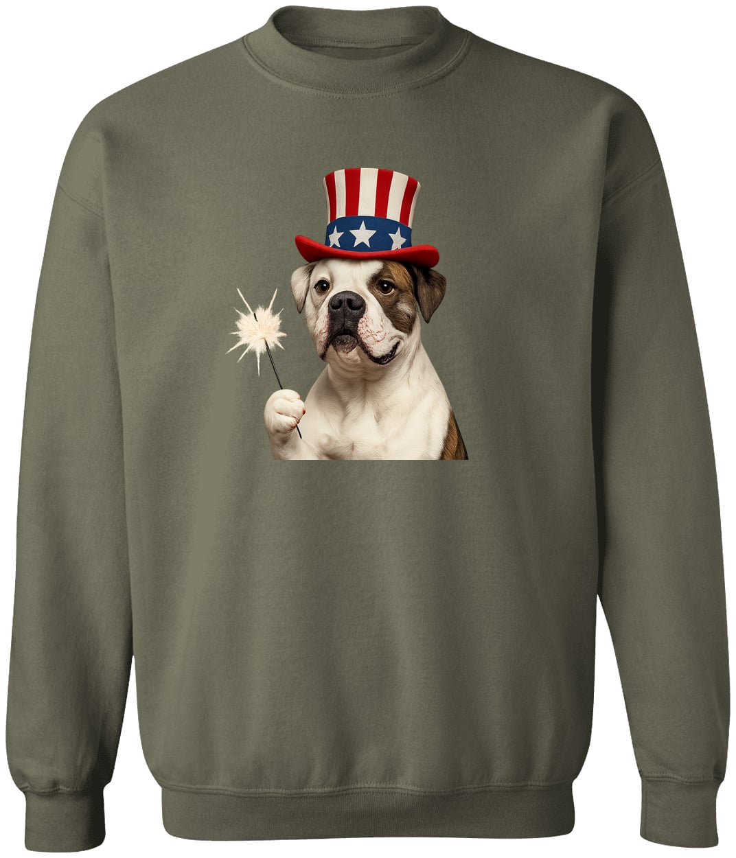 G180 Gildan Crewneck Pullover Sweatshirt - Military Green