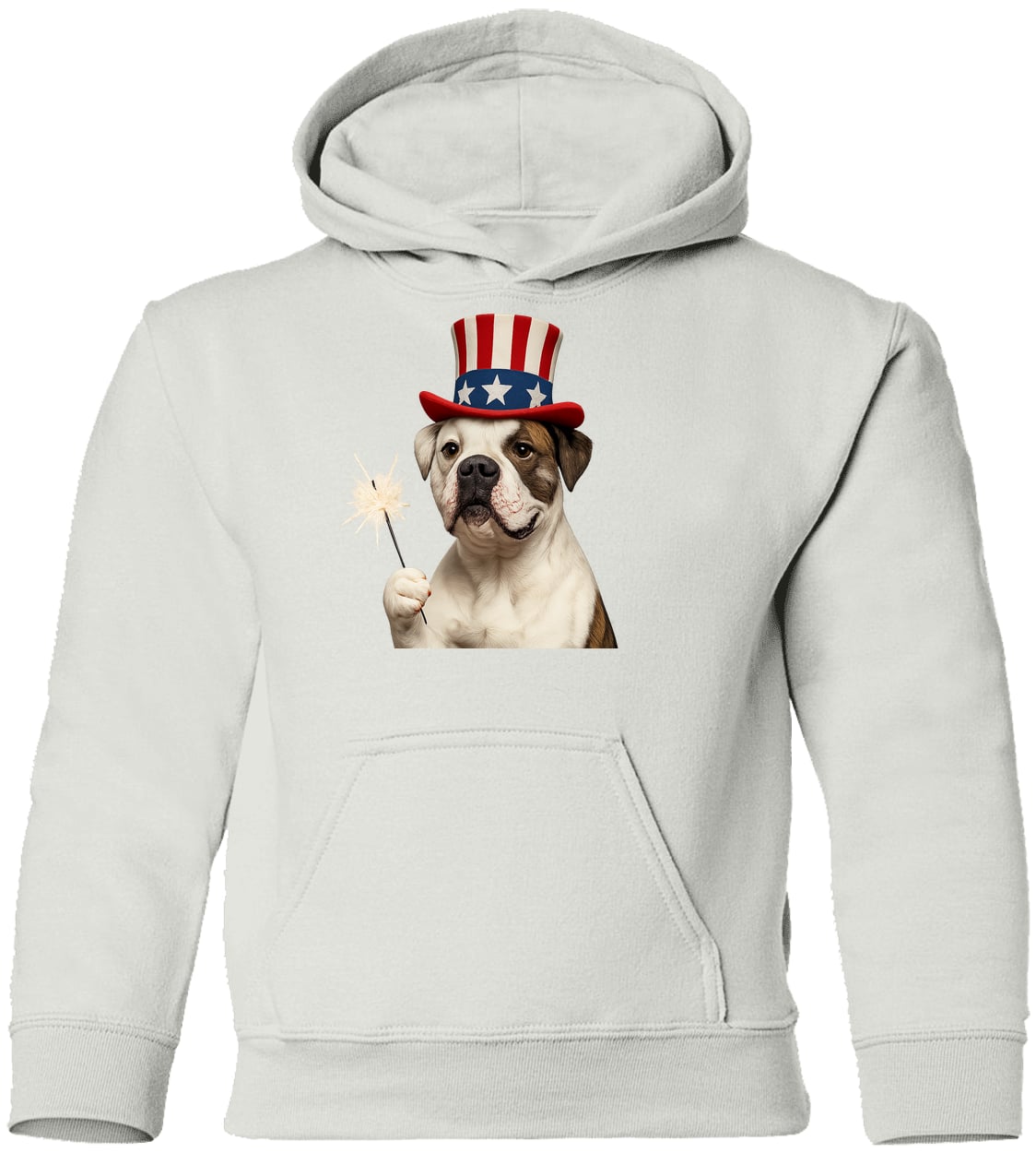 G185B Gildan Youth Pullover Hoodie - White