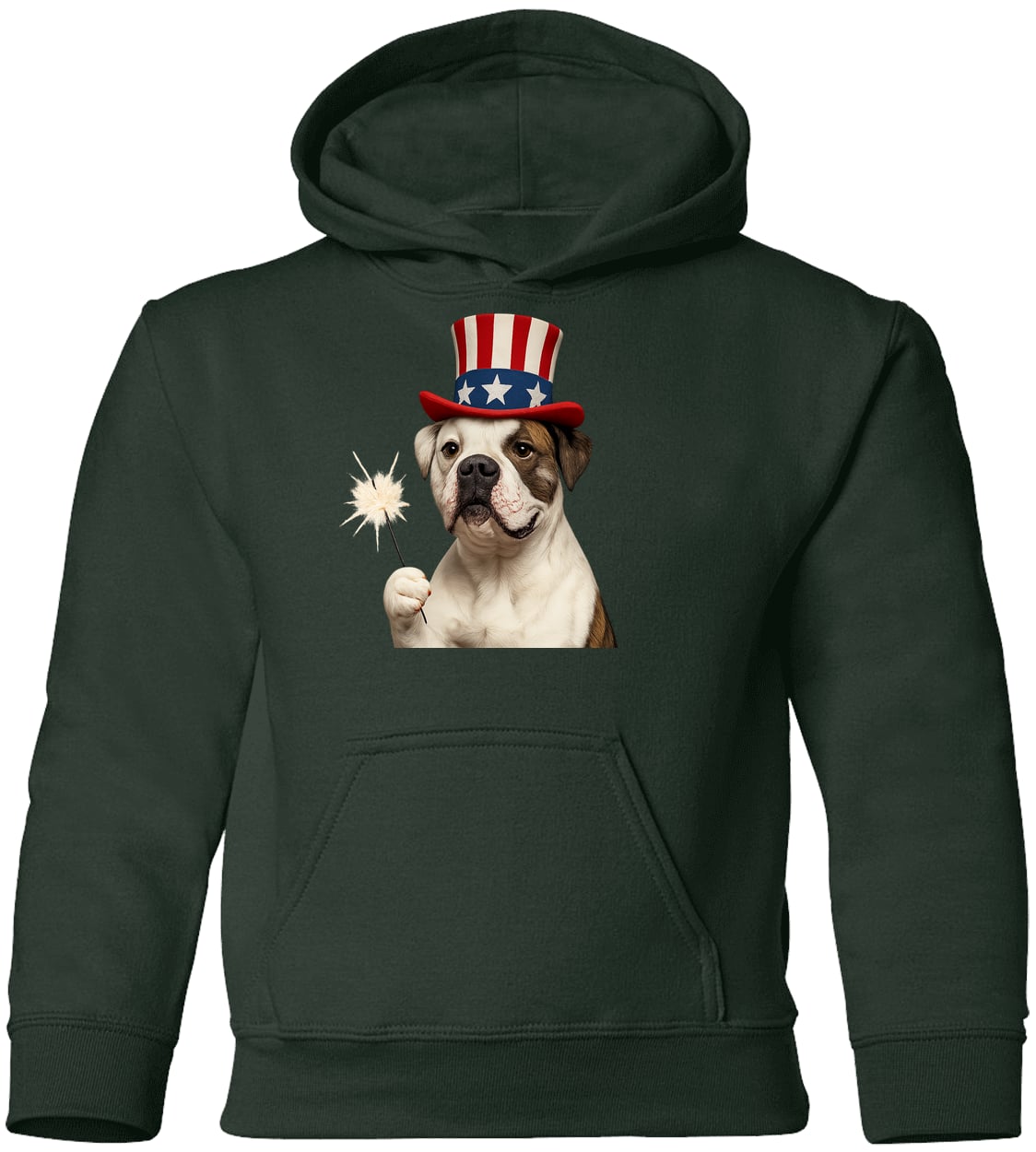 G185B Gildan Youth Pullover Hoodie - Forest Green
