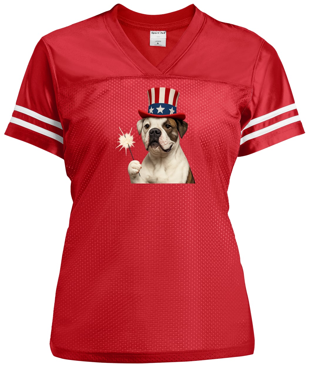 LST307 Sport-Tek Ladies' Replica Jersey - True Red/White