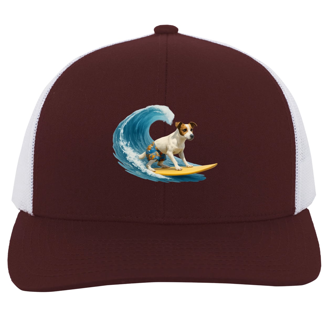 104C Trucker Snap Back - Maroon/White
