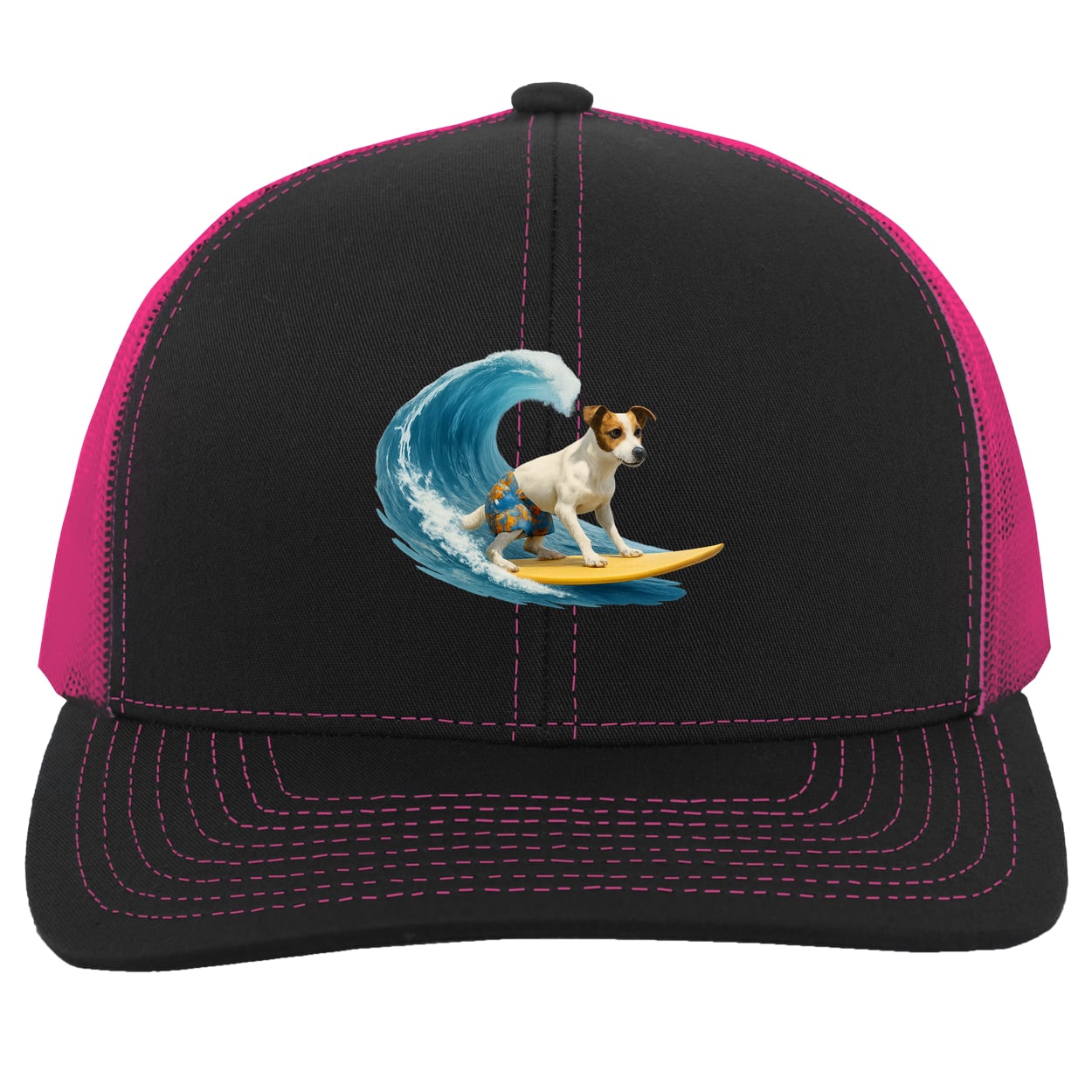104C Trucker Snap Back - Black/Pink