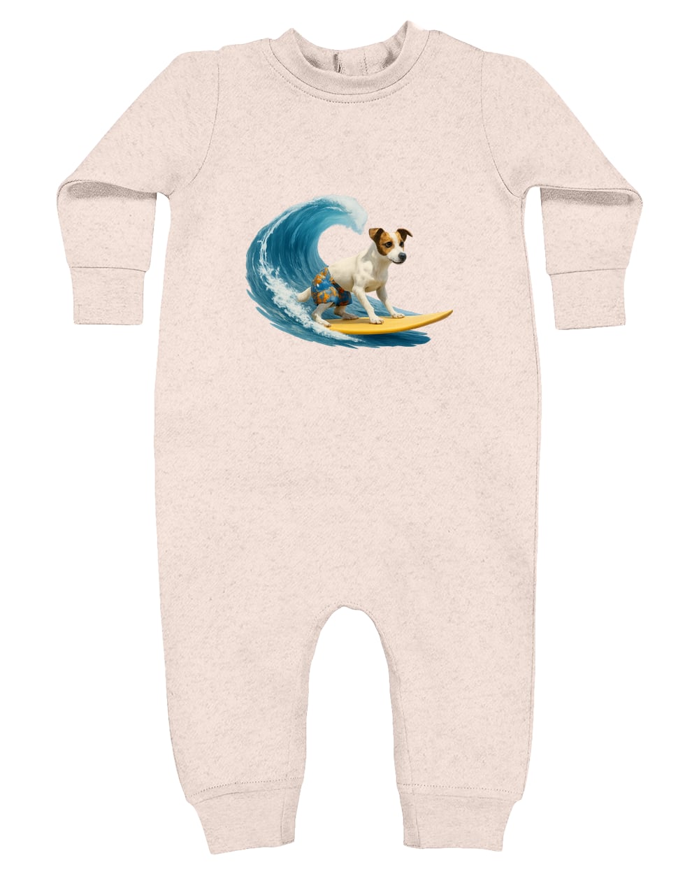 4447 Rabbit Skins Infant Fleece One-Piece Bodysuit - Natural Heather