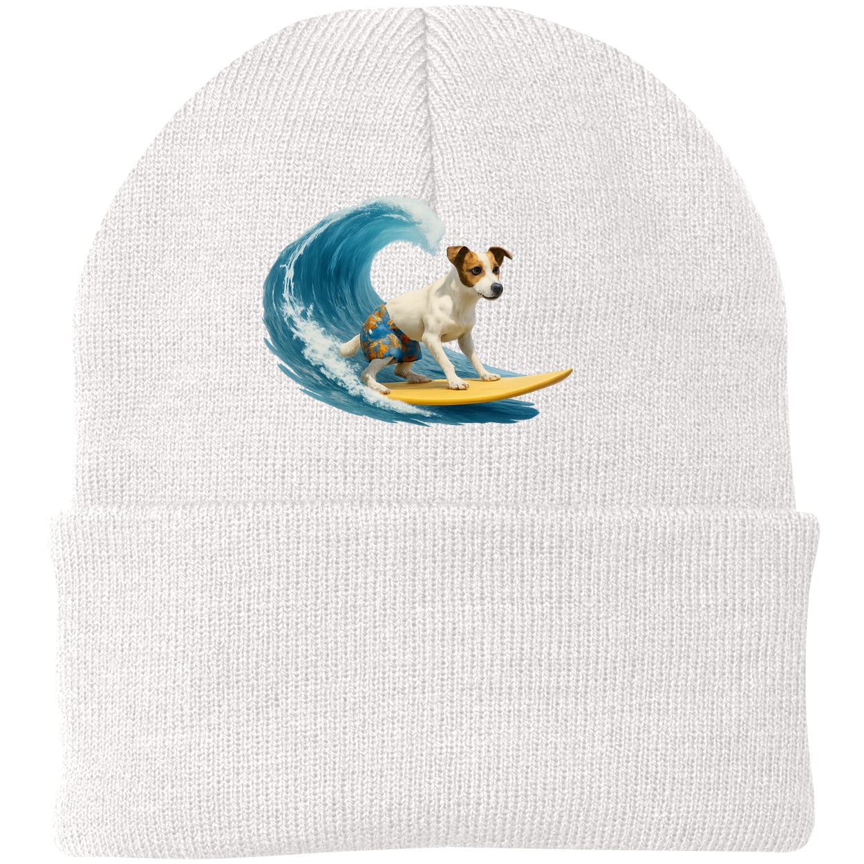 CP90 Port & Company Knit Beanie - White