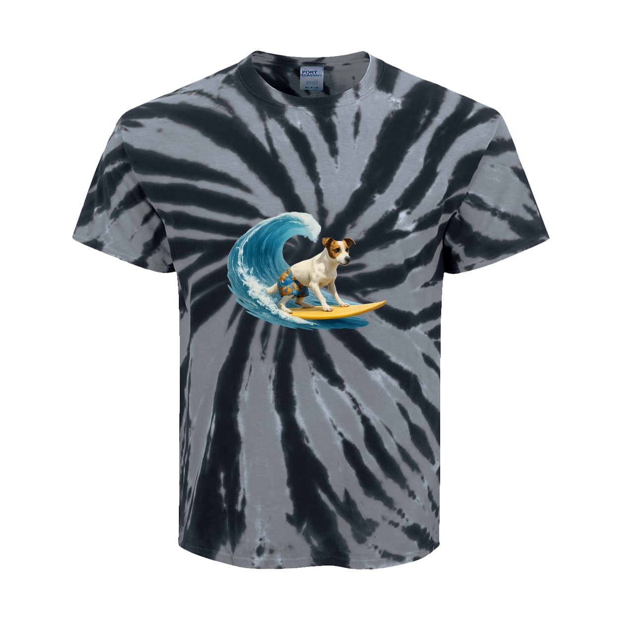 PC147Y Port & Company Kids Tie-Dye Tee - Black