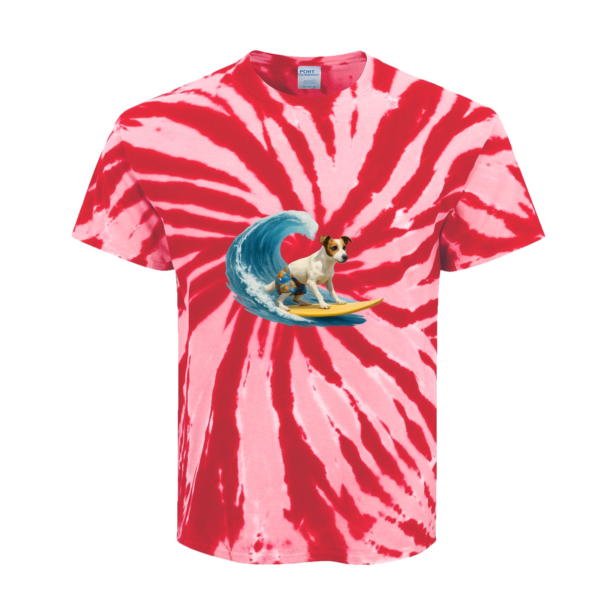 PC147Y Port & Company Kids Tie-Dye Tee - Red