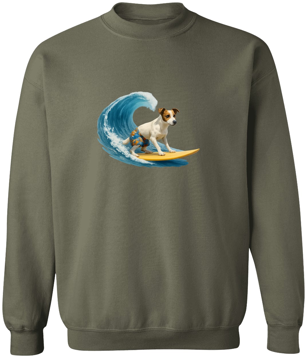 G180 Gildan Crewneck Pullover Sweatshirt - Military Green