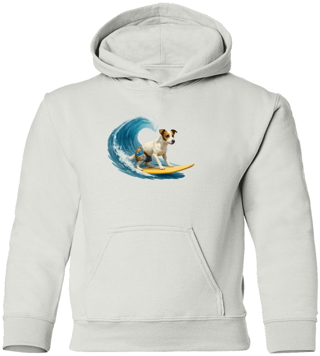 G185B Gildan Youth Pullover Hoodie - White