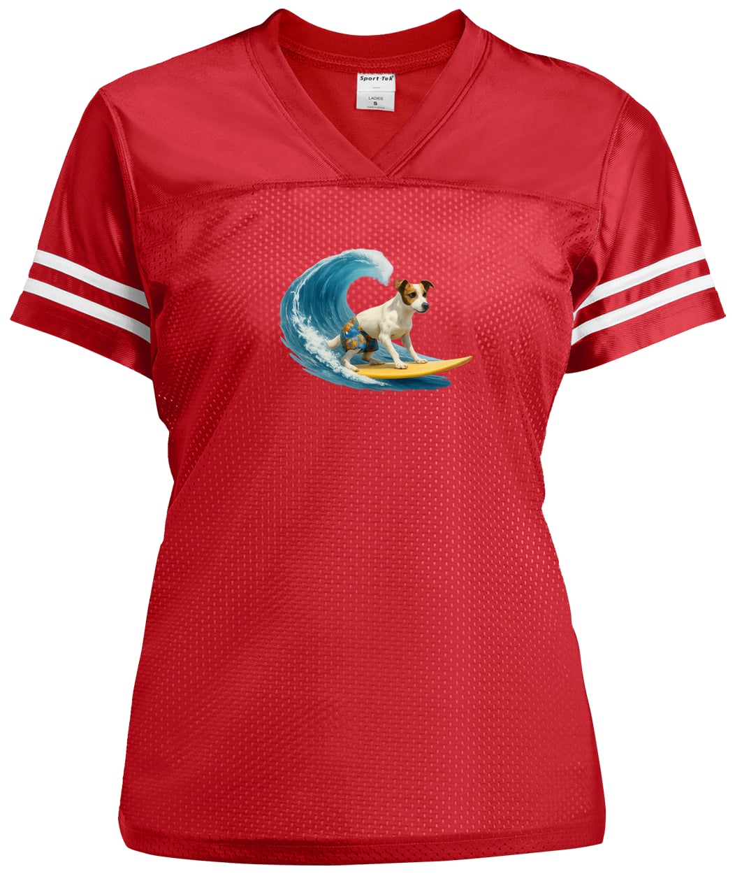 LST307 Sport-Tek Ladies' Replica Jersey - True Red/White