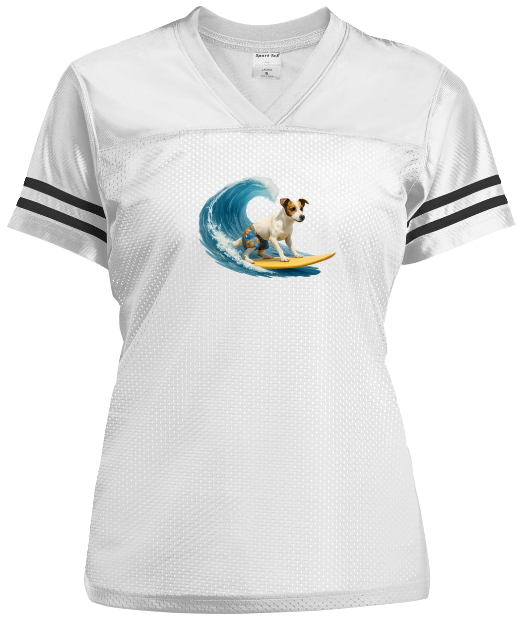 LST307 Sport-Tek Ladies' Replica Jersey - White/Black