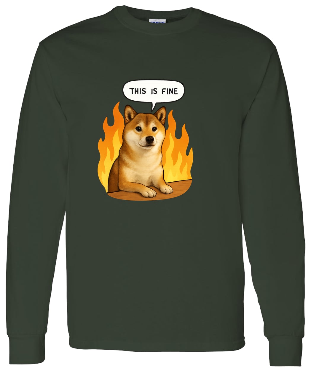 G540 LS T-Shirt 5.3 oz. - Forest Green