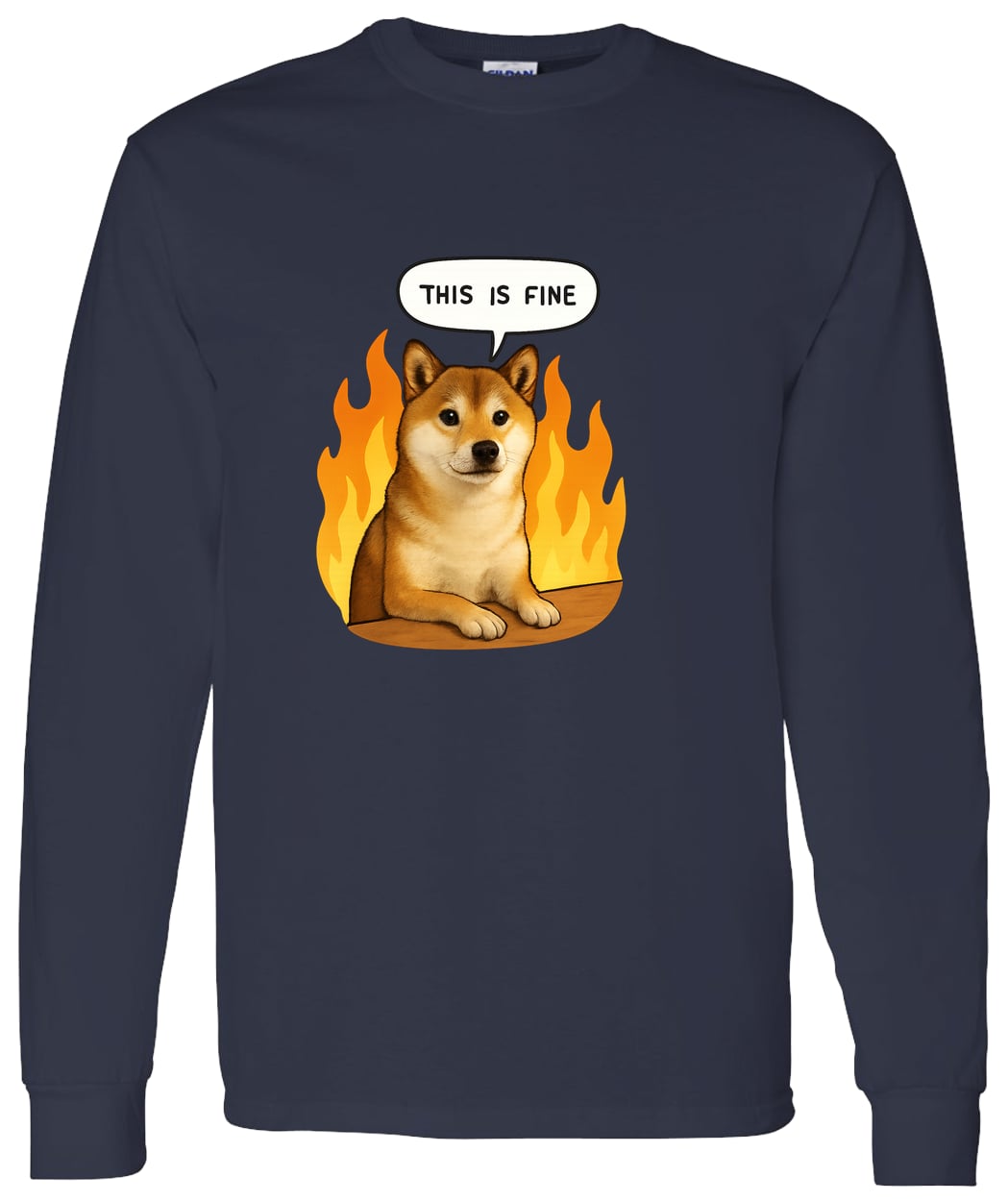 G540 LS T-Shirt 5.3 oz. - Navy