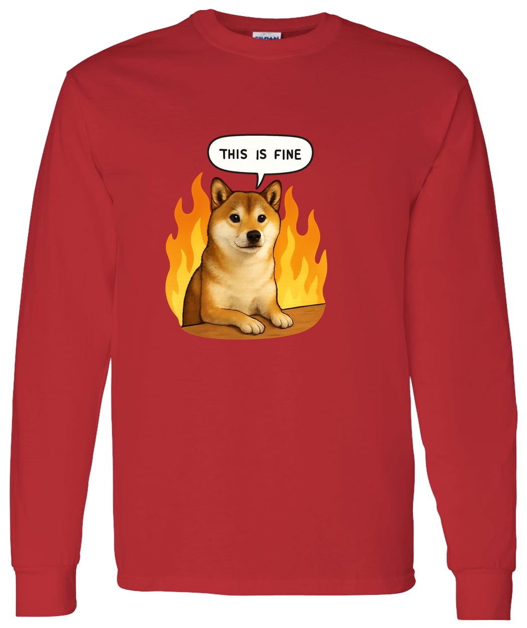 G540 LS T-Shirt 5.3 oz. - Red