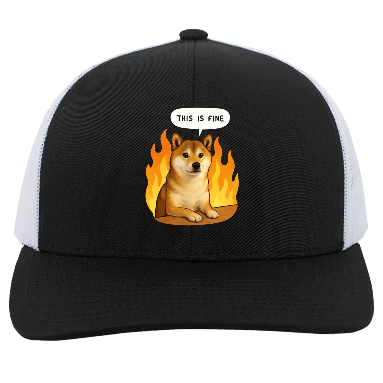 104C Trucker Snap Back - Black/White