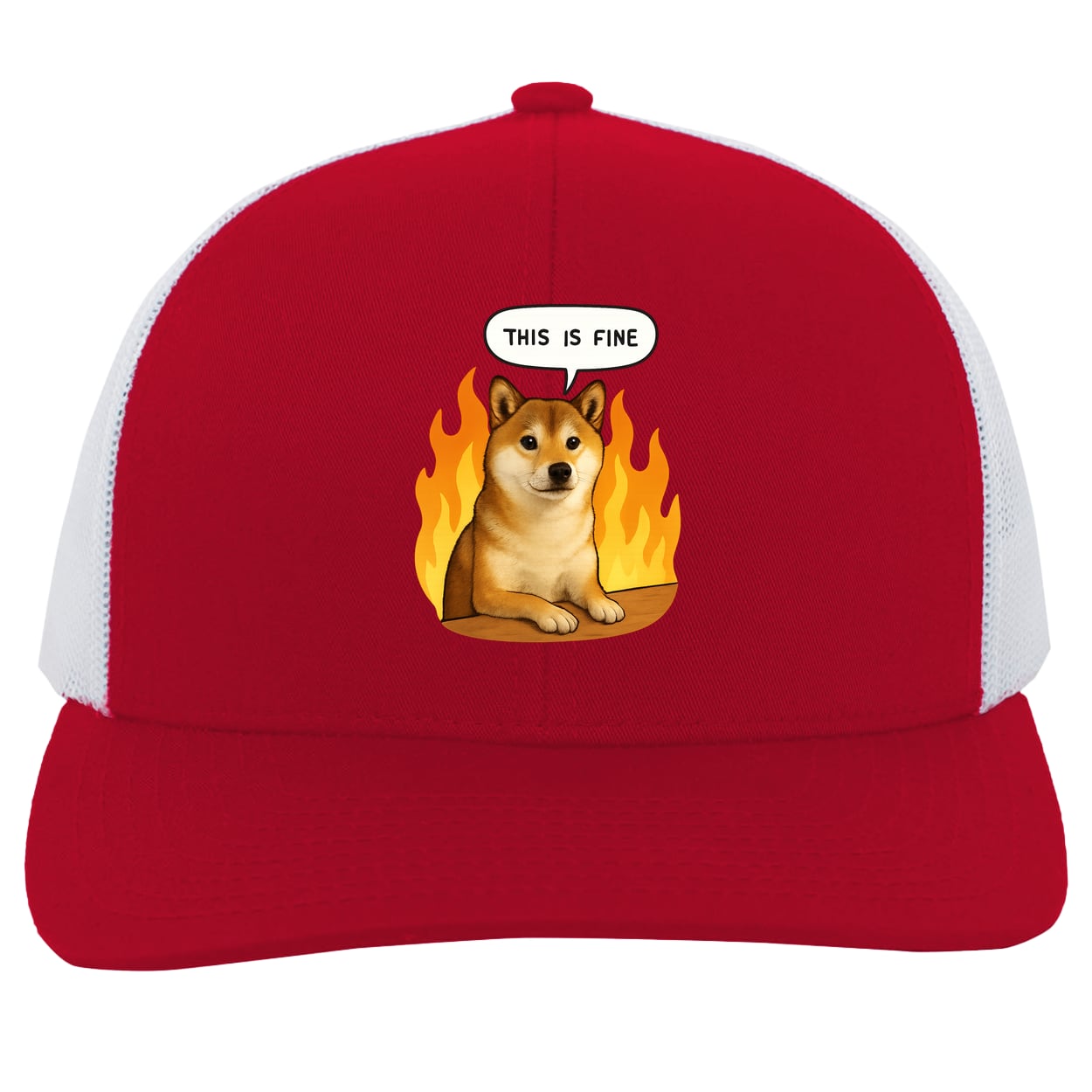 104C Trucker Snap Back - Red/White
