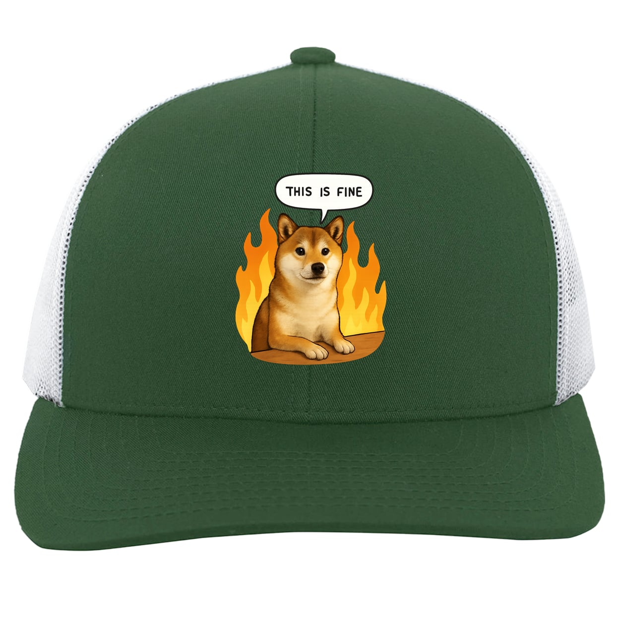 104C Trucker Snap Back - Dark Green/White