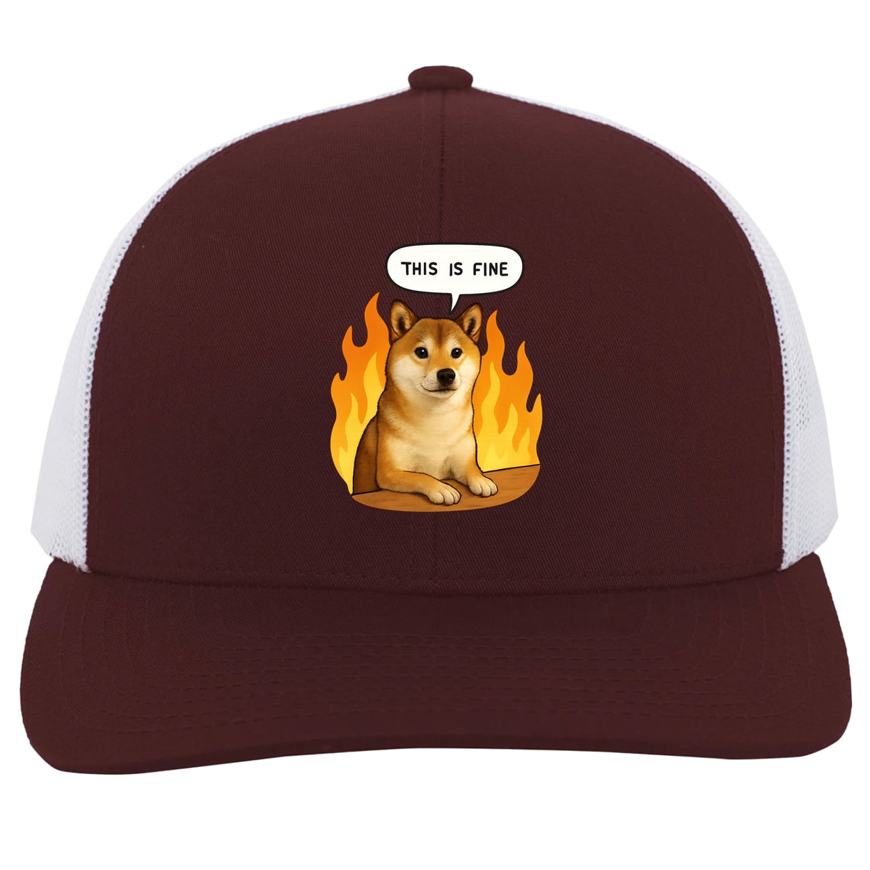 104C Trucker Snap Back - Maroon/White