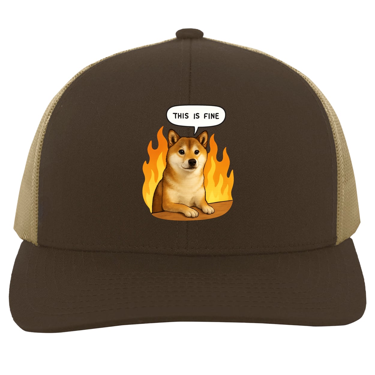 104C Trucker Snap Back - Brown/Khaki